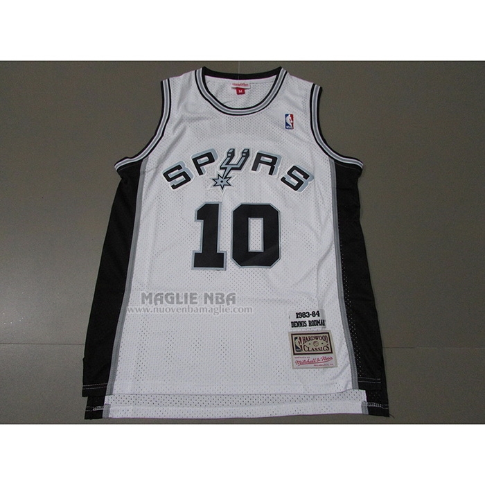 Maglia
 Dennis Rodman NO 10 San Antonio Spurs Mitchell & Ness 1983-84 Bianco
